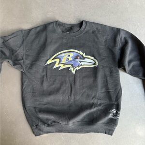 Baltimore Ravens Mitchell & Ness Black Crewneck Sweater, Size medium